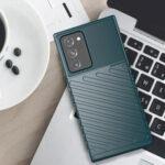 غطاء حماية اخضر داكن واقي للصدمات بتصميم رائع لحماية جهاز Samsung Galaxy Note 20 Ultra
