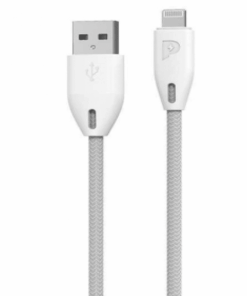 سلك ايفون 1.2 متر قماش ابيض باورلوجي